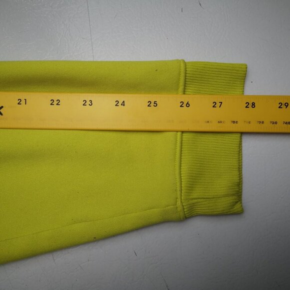 Under Armour Men's Size XL Neon Green w/ Blue Logo Fleece Lined Hoodie - Picture 8 of 12